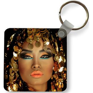 Sleutelhanger - Uitdeelcadeautjes - Vrouw - Cleopatra - Goud - Sieraden - Make up - Luxe - Plastic