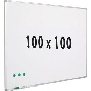 Whiteboard - Gelakt staal - Wit - Magnetisch - 100x100cm