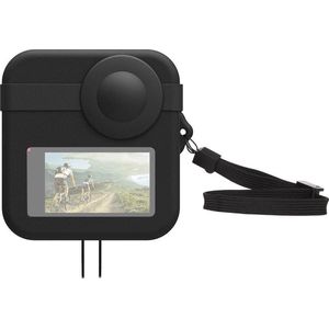 PULUZ voor GoPro Max Dual Lens Caps Case + Body siliconen beschermhoes (zwart)