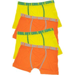 4 Bamboe Boxershorts voor Jongens | Geel | Blauw | Maat 104/110 | Duurzaam | Zacht | Ademend