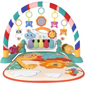 Baby Muziek Speelmat - Speelmat Baby - Baby Gyms Play Mats Muzikaal Activiteitencentrum Baby Piano Gym Mat Buiktijd Gewatteerde Mat voor Pasgeboren Peuter Baby's (Groen)