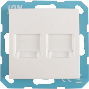 ION E1 inbouw contactdoos polar wit tv/cat6 recht
