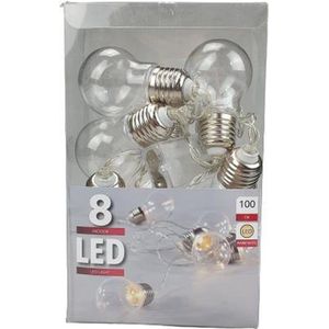 Lichtsnoer met gloeilampen - Led licht - 8 lampen - 100 cm
