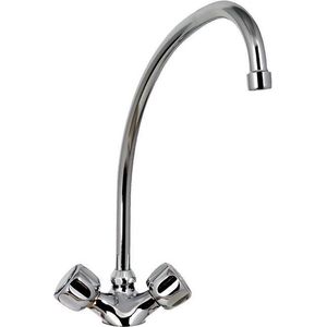 Gastro-Inox monobloc Ø18mm mengkraan met draaiknoppen, lengte 200mm