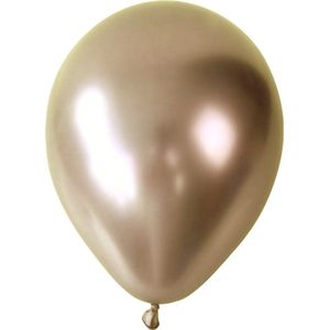 XL Gouden Chroom Ballonnen (Champagne) (10 stuks / 46 CM)