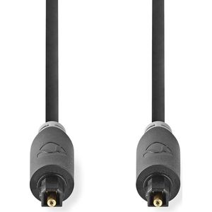 Nedis Optische Audiokabel - TosLink Male - TosLink Male - 3.00 m - Rond - PVC - Antraciet - Doos