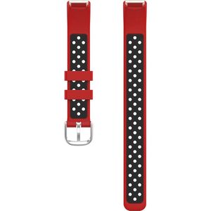 DrPhone IMotion - Horlogebandje - Geschikt voor Fitbit Luxe - siliconen - Gespsluiting - Water/Zweet Bestendig - Rood/Zwart