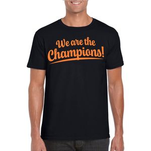 Bellatio Decorations Verkleed T-shirt voor heren - champions - zwart - EK/WK voetbal supporter XXL