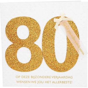 Depesche - Glamour wenskaart - 80 jaar - mot. 010