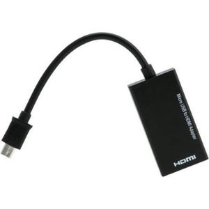 USB Micro naar HDMI MHL adapter - 5-pins / zwart - 0,20 meter