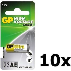 10 Stuks - GP A23 23A 23GA E23A MN21 12V batterij