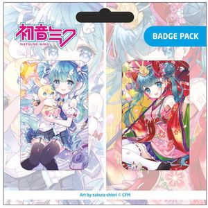 Hatsune Miku - Vocaloid - Pin Badges 2-Pack Set B - Anime - Art by Sakura Shiori