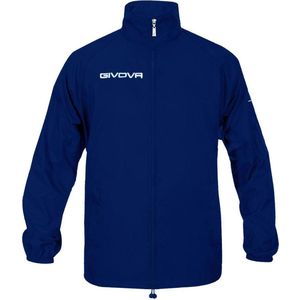 Givova Regenjas ""Rain Basico"" RJ001 maat L, kleur Navy Blauw