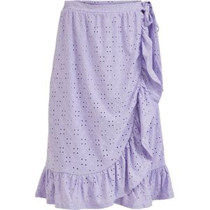 VILA Vikawa Midi Emb Wrap Skirt Lavender Dames Rok - Maat S