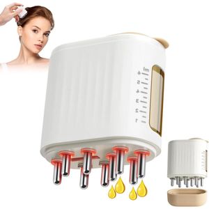 VD WEIDE ENTERPRISE - Elektrische hoofdhuidmassage en haarolie-applicatorfles - draagbare hoofdmassager voor haargroei - hoofdhuidolie-applicator haaroliedispenser met rolbal - haarbehandeling - hoofdmasseur .