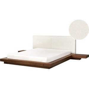 ZEN - Tweepersoonsbed - Bruin - 160 x 200 cm - Bouclé