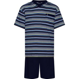 Robson Heren Shortama - Blue Lime - Katoen - Maat 48