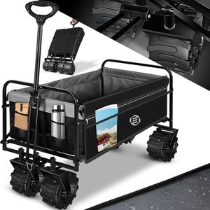Equivera Bolderkar - Opvouwbare Bolderkar - Bolderwagen - Draaibare Wielen - Meerdere Standen - Strandkar