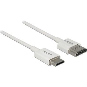 Dunne Premium Mini HDMI - HDMI kabel - versie 2.0 (4K 60Hz) / wit - 0,25 meter