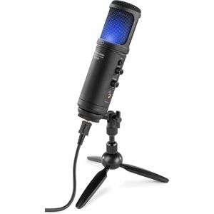 USB microfoon voor pc - Power Dynamics PCM120 - incl. tafel statief - Zwart