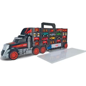 Dickie auto, koffer, transporter met speelgoedautootjes, 2in1 vrachtwagen