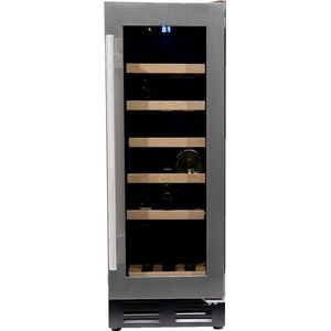Vinata Premium Wijnklimaatkast Tenibres - Vrijstaand en Onderbouw - RVS - 18 flessen - 82 x 29.5 x 57.5 cm - Glazen deur