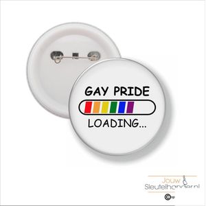 Button Met Speld 58 MM - Gay Pride Loading