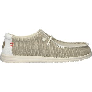 HEYDUDE Wally Braided Instappers wit Canvas - Maat 47