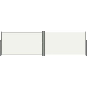 vidaXL - Windscherm - uittrekbaar - 180x600 - cm - crèmekleurig