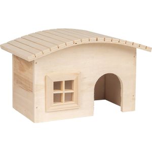 Flamingo Soby - Knaagdierhuis Knaagdier - Huisje Soby Hout S 19,5x12x12cm - 1st