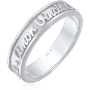 Elli Dames Ring Dames Band Woorden Amor Vincit Omnia Elegant in 925 sterling zilver