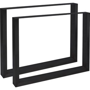 Luxe tafelpoten - 2 stuks - Vierkant - Metaal - Meubelpoot - Tafelpoot - Tafelpoot zwart - 90cm