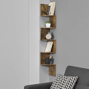 Zigzag Wandplank Hoekplank - 123x19,5x19,5 cm - Retro Design