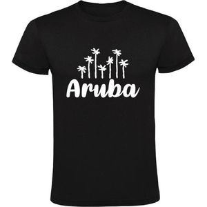 Aruba Heren T-shirt - antillen - caraiben - vakantie - eiland - reizen - palmbomen - zon - strand - cadeau