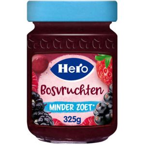 6x Hero Jam Minder Zoet Bosvruchten 325gr