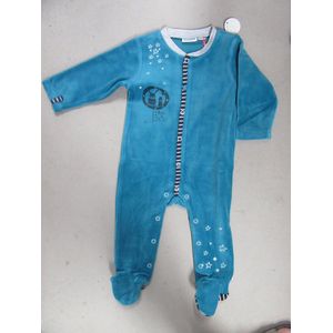 pyjama noukie's in velour, turquoise , 18maand 86