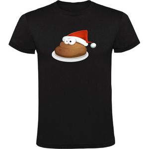 Drol met kerstmuts Kindershirt - Zwart - Kerstshirt - Kersttrui - kerst - Kinderen