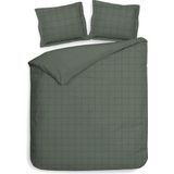 Heckett & Lane Diamante - Dekbedovertrek - Eenpersoons - 140x200/220 cm - Mineral Green