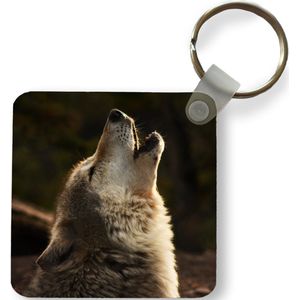 Sleutelhanger - Uitdeelcadeautjes - Wolf - Grijs - Dieren - Plastic