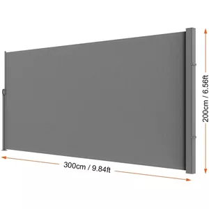 Casaria Wind Tuinscherm Nosara - 160x300cm Uitschuif Ondoorzichtig Tuinscherm Creme 652391899