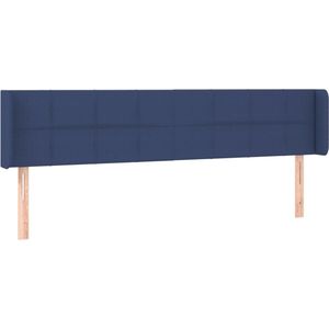 VidaXL Hoofdbord met Randen 163x16x78/88 cm Stof Blauw