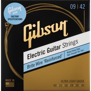 Gibson SEG-BWR9 Brite Wire Reinforced 09-42 - Elektrische gitaarsnaren