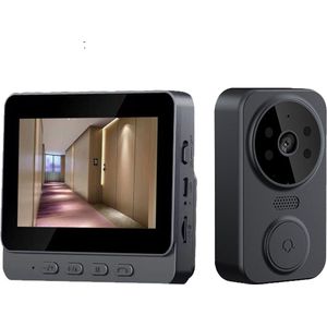 TKMARS Draadloze videodeurbel 4.3-inch display voor thuis slimme tweeweg-intercom videobewaking