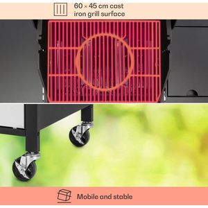 Klarstein Gasbarbecue Met Groot Grilloppervlak, Gasbarbecue Met 2 Branders, Roestvrijstalen Gasbarbecue Met Zijbrander, Bbq Gasbarbecue Voor Balkon En Tuin, Barbecue Voor Propaangas, Gasbarbecue Met Thermometer & Deksel