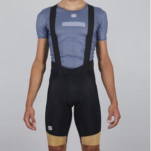 Sportful Fietsbroek kort met bretels - koersbroek Heren Zwart Goud - GTS BIBSHORT BLACK GOLD - L