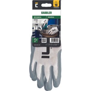 Cerva BABBLER handschoen blister 01080008BN - 12 stuks - Grijs/Wit - 11