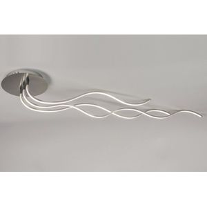 Lumidora Plafondlamp 72327 - Plafonniere - GENUA - 3 Lichts - Ingebouwd LED - 40.0 Watt - 3200 Lumen - 2700 Kelvin - Staalgrijs - Staal - Met dimmer