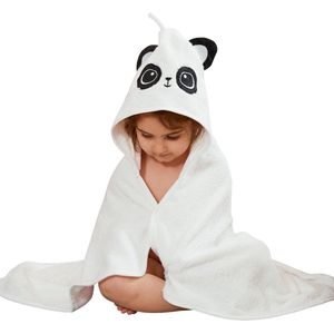 BoefieBoef Panda Baby/Peuter Eco Dieren Badcape - 0 tot 5 jaar - Comfort, Stijl en Duurzaamheid in één!