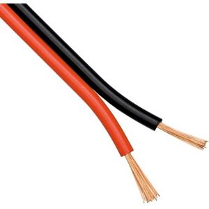 Luidsprekerkabel CCA 2 x 0,75mm2 - Zwart/Rood - 6 meter