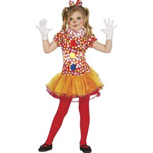 Fiestas Guirca Clownsjurk Meisjes Polyester Rood Mt 5-6 Jaar